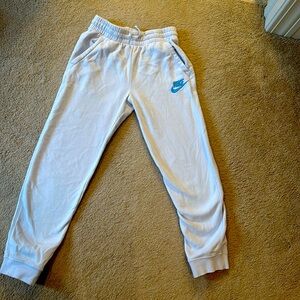 girls Nike sweatpants- very Light blue color